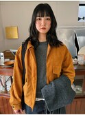 レイヤーミディアムレイヤーウルフボブくびれ