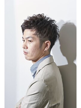 サーフカール/刈り上げセンターパート/ブルーブラック[渋谷]