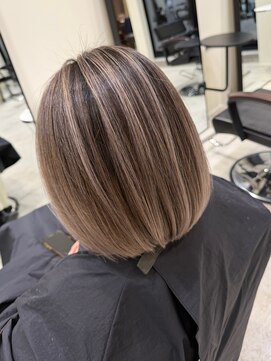 ハーパーズ 渋谷(harpers) ナチュラルベージュバレイヤージュボブ