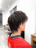 セイドット フクオカ(Say.FUKUOKA) 天神大名センターパートニュアンスパーマツーブロックブラウン
