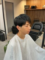 オールマンバーバーショップ 流山おおたかの森(Allman Barbershop)&nbsp;波巻きツイストスパイラル/センターパート/流山おおたかの森