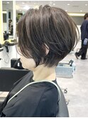 40代50代ショートボブ銀座ひし形大人かっこいい前髪なしE