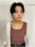 伸ばしかけヘアでも可愛くショートウルフ