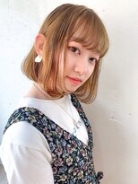 ヘアーワークス ヘルム 渋谷店(HAIR WORKS HELM)&nbsp;[HELM渋谷]オレンジボブ