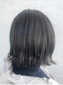 【GRAN HAIR神居店】艶アッシュグレー切りっぱなしボブ