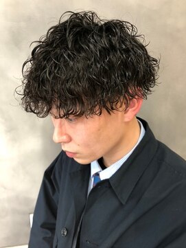 ザ マイル(The mile) メンズカットツイストスパイラルパーマツーブロックショート