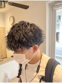 マッシュ×スパイラルパーマ