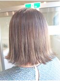 10代20代30代40代シアーミルクティーベージュ外ハネボブ