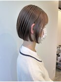 ◎ミニボブ/透明感ベージュ