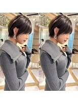 ロンド ストラーダ 心斎橋(Lond strada)&nbsp;ショート×ハイライト白髪ぼかし×シルキーベージュ[心斎橋]