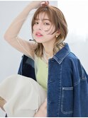 【tetote】顔周りレイヤー インナーカラー ショコラアッシュ