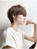 大人可愛い20代30代40代50代小顔ショートボブ丸みショートくびれ
