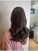外巻きミディアムラベンダーグレージュピンクベージュ髪質改善◎