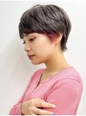【長谷川】ピンクインナー／ショートヘア
