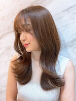 ロンド エスポワール 錦糸町(Lond espoir)&nbsp;〇韓国前髪くびれ巻きヨシンモリピンクベージュシースルーバング