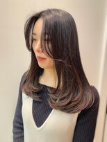 ステア ケース(stair case) 韓国顔まわり前髪カットレイヤーセミロングトリートメント