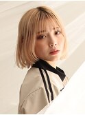 切りっぱなしハイトーンボブ