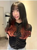 9425ニュアンスカラー韓国ヘアハイトー黒髪グラデーションカラー