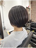 マッシュショート/アッシュカラー/シースルバング/大人ボブ