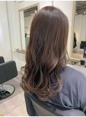 ブラウンベージュ/大人可愛い/韓国ヘア/小顔カット
