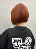 【GEEKS渋谷】ハイトーン/ハイトーンボブ/オレンジ/初ブリーチ