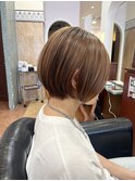 ナチュラルブラウン《丸みショート》