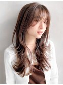 こなれヘア20代30代40代◎美髪うるツヤエアリーカール前髪