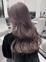 リムレスバイサンク 万代 新潟駅(LIMLESS by cinq) 新潟ミルクティーベージュピンクベージュ顔周りワンホンレイヤー