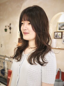 ビュートリアム265(BEAUTRIUM 265) ◆ロングレイヤーカット/ウェーブパーマ/顔周り/ブラウンカラー