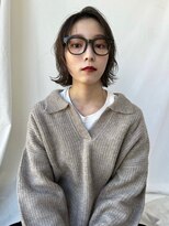 トリッカ 銀座(tricca)&nbsp;外ハネボブ/大人前髪/ブラウンカラー
