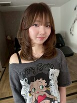 エトワ 中央店(etoi)&nbsp;大分ハッシュカット胸上鎖骨下ミディアムレイヤースタイルかるめ