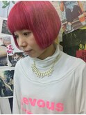 TLONY渋谷horiビビッドピンク ミニボブ