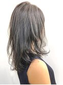 【パーマ】お手入れ簡単グレーアッシュのパーマスタイル