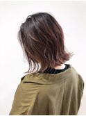 【夏にオススメハイトーン】ワインレッドバレイヤージュ◎30代