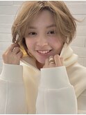 アレンジショートボブ　丸み　大人スタイル