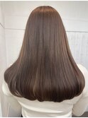 大人かわいいくびれミディラベンダーインナーカラー
