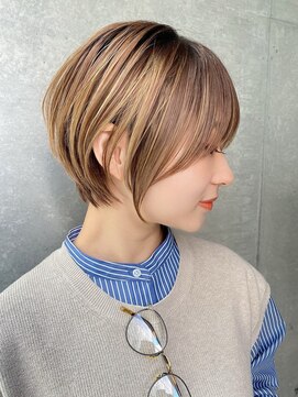 レーヴバイロンド 仙台(Reve by Lond) 仙台ショートボブ髪質改善白髪ぼかしハイライトカラーブリーチ