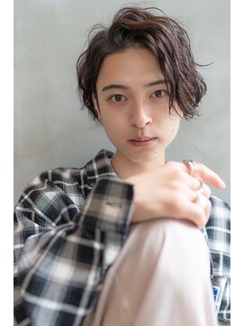 オースティン 流山おおたかの森(AUSTIN) ツイストパーマ七三オールバックマッシュウルフスリークショート