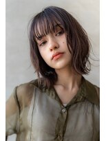 オースティン 流山おおたかの森(AUSTIN)&nbsp;大人かわいい前髪セシルカットココアブラウンフリンジウェーブ