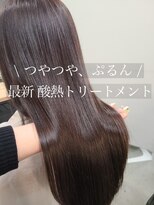 フォンズ(FONS) 酸熱トリートメント 髪質改善 ツヤカラーラベンダーカラー表参道