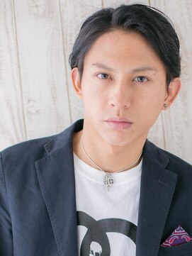 グルーミングサロン バーバー キャッスル 北浦和西口(Grooming salon Barber Castle) アップバングで旬の七三分け黒髪ウェットヘアT北浦和