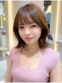 韓国風前髪×チョコレートカラー【髪質改善/新宿/大人ガーリー】