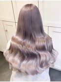 6498シルキーベージュハイライトグラデーションハイトーンカラー