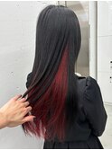 JILL STUDIO インナーカラー/ワインレッド/ロング