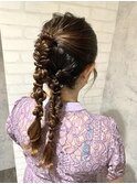 ツイン編みおろし♪