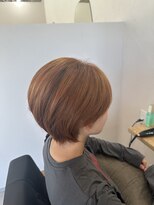 ライフ 四条畷店(Lyfe)&nbsp;ダブルカラーオレンジカラー_似合わせカットショートボブ_465