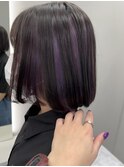 インナーカラー　パープル