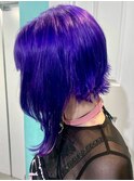 【パキッと紫×デザインカット】池袋美容室