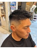 スキンフェードベリーショート爽やかアップバング