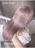 デザインカラーケアブリーチダブルカラーピンクベージュカラー